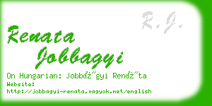 renata jobbagyi business card